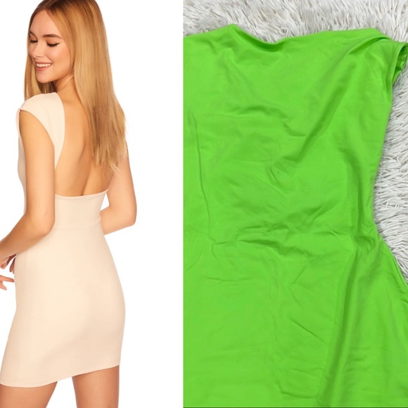 New Susana Monaco open back mini dress in green - Picture 1 of 7